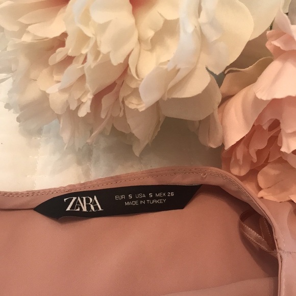Zara Blush Pink and Cream Top Size Small - Picture 7 of 11